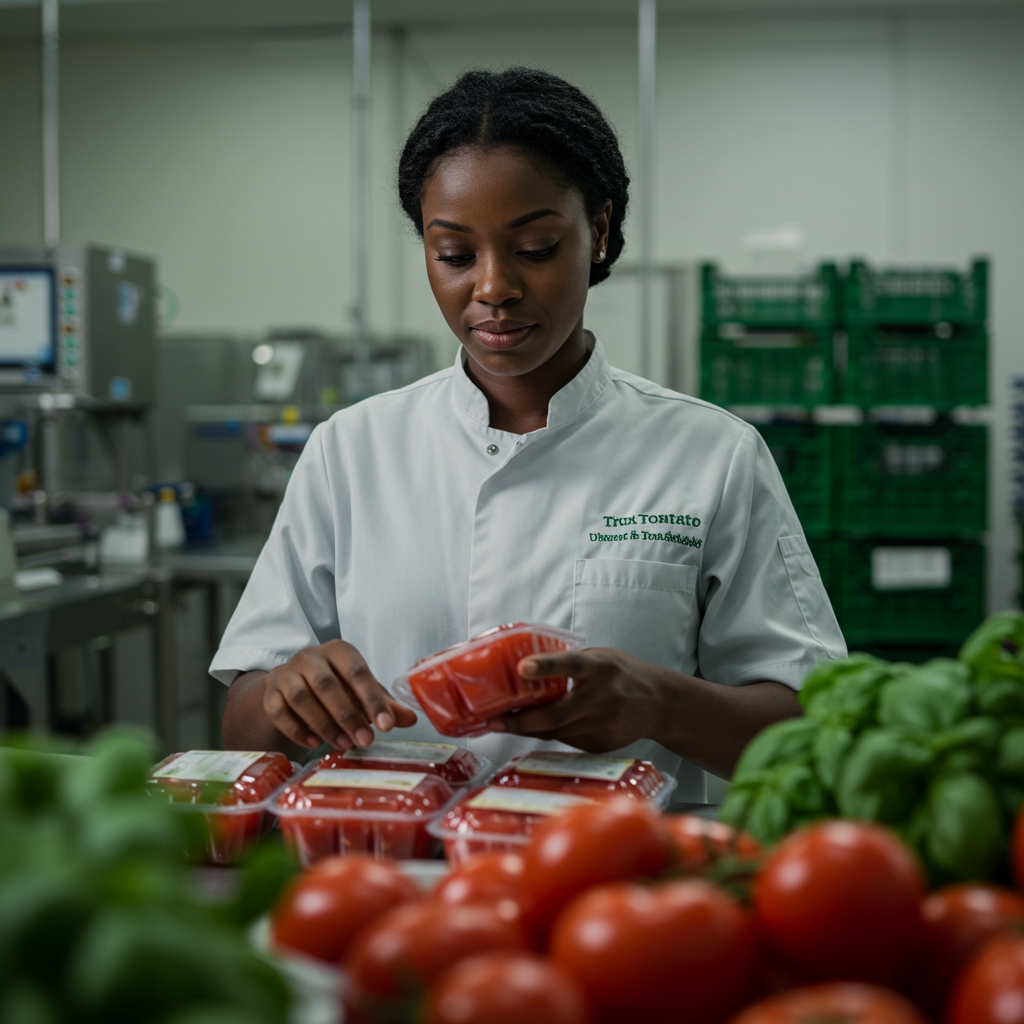 Professionnelle de la transformation alimentaire en action